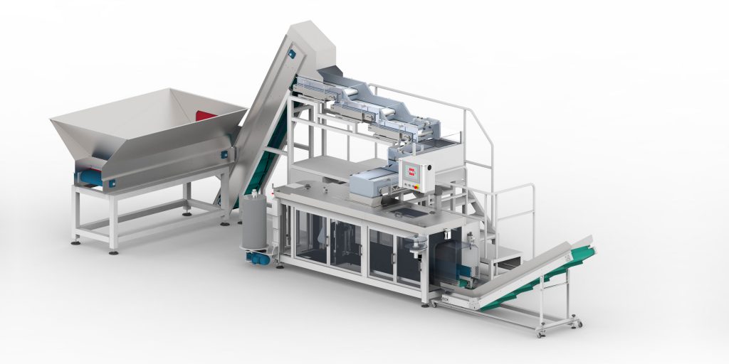 Automatic weigher with product separation acceleration belts