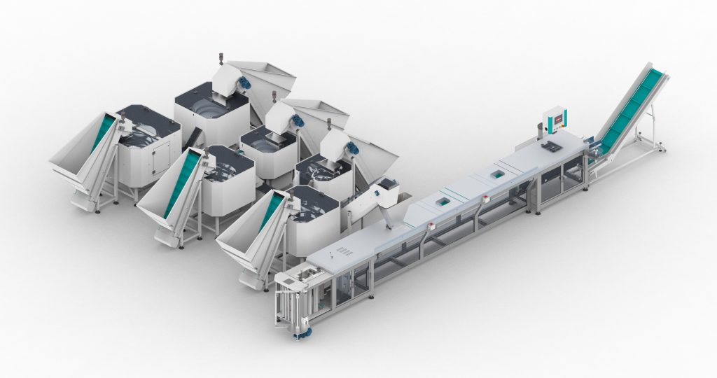 Multiple loading station automatic packaging machine with U-folded film